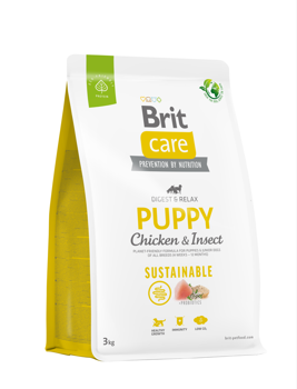 BRIT CARE Dog Sustainable Puppy Chicken & Insect 3kg