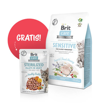 BRIT Care Cat Grain-Free Sensitive Allergy Management Insect 400g +  Brit Care 85g GRATIS!!!