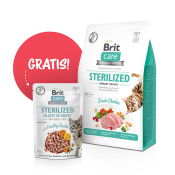 BRIT Care Cat  Grain-Free Sterilised Urinary Health 400g + Brit Care 85g GRATIS!!!