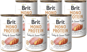 BRIT MONO PROTEIN TURECKO & SLADKÉ POTRAVINY 6x400g