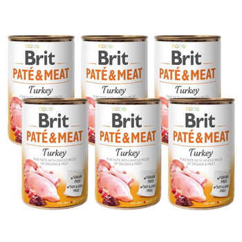 BRIT PATE & MEAT TURKEY 6x400g