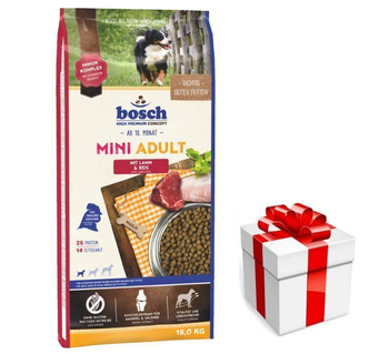 Bosch Adult Mini Lamb & Rice 15 kg + prekvapenie pre vášho psa ZDARMA