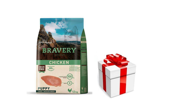 Bravery Grain Free Puppy Medium Large Chicken 12kg + prekvapenie pre vášho psa ZDARMA