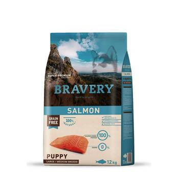 Bravery Grain Free Puppy Medium Large Salmon 12kg