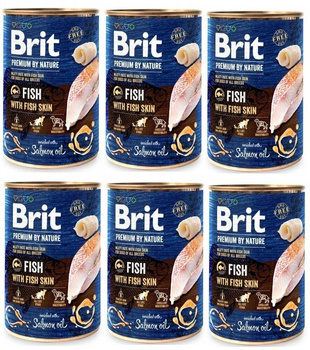 Brit Premium by Nature Ryby s rybou kožou 6x400g