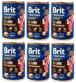 Brit Premium by Nature jahňacie mäso s BUCKWHEAT 6x400g
