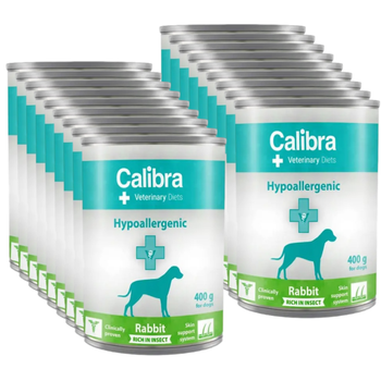 CALIBRA Veterianry Diets Dog Hypoallergenic Insect & Rabbit 18x400g