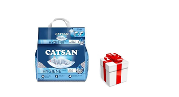 CATSAN 5l - hygienická podstielka pre mačky  + prekvapenie pre mačku ZDARMA