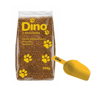 DINO Suché krmivo pre psov s hovädzím mäsom 20kg + Lopatka na krmivo DINO GRATIS