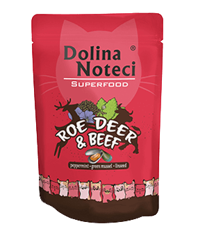 DOLINA NOTECI Superfood srnčí a hovězí maso sáček 10x85g