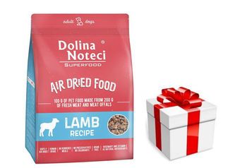 DOLINA NOTECI Superfood sušené pokrmy z jahňacieho mäsa pre psov 5kg + prekvapenie pre vášho psa ZDARMA