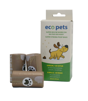Eco Pets Ekologické vrecká na hovienka 120 ks ( 8x15 ks )