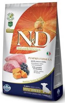 FARMINA N&D PUMPKIN Mini PUPPY Lamb dynia Grain Free Blueberry Natural & Delicious 7kg