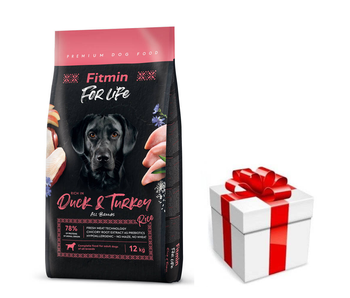 FITMIN dog For Life Duck & Turkey 12 kg + prekvapenie pre vášho psa ZDARMA