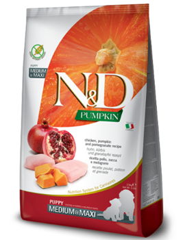 Farmina  Pumpkin Dog Chicken, Pumpkin & Pomegranate Puppy Medium Maxi 12kg