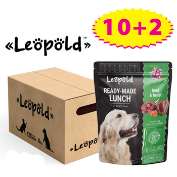 Hotová večera LEOPOLD s hovädzím mäsom a srdcom 12x500g