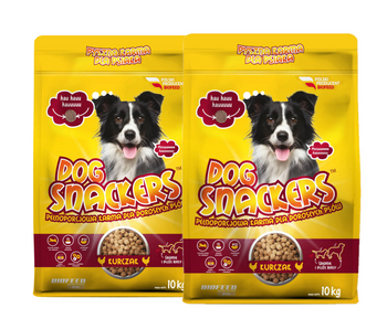 Krmivo pre psov Dog Snackers s kuracím mäsom (stredné a veľké plemená) 2x10kg