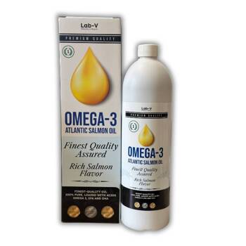 LAB-V Omega-3 lososový olej pre psy a mačky 1l