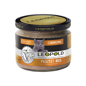 Leopold Pate Mousse s jahňacím mäsom pre mačky 300g +10% Gratis (Jar)