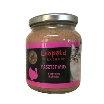 Leopold Pate Mousse s morčacím mäsom pre mačky 300g +10% Gratis (Jar)
