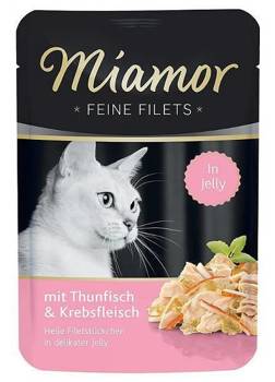 Miamor Feine Filets - vlhké krmivo pre mačky filety z tuniaka s krabom 100g