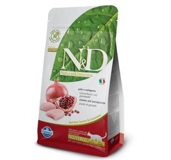 N&D prime cat neutered chicken & pomegranate adult 5kg