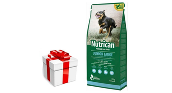 NutriCan Junior Premium krmivo pre mladé veľké psy 15kg + prekvapenie pre vášho psa ZDARMA