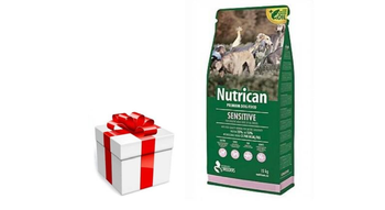 NutriCan Sensitive Premium krmivo pre psy s citlivým tráviacim traktom 15kg + prekvapenie pre vášho psa ZDARMA