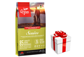 ORIJEN Dog Senior 11,4kg + prekvapenie pre vášho psa ZDARMA