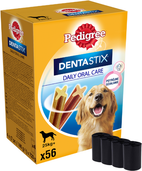 PEDIGREE DentaStix (veľké plemená) dentálna pochúťka pre psov 56 ks. - 8x270g + KERBL Vrecká na psie výkaly 4 rolky x 20 ks