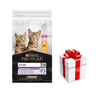 PRO PLAN Kitten Healthy Start krmivo pre mačiatka s vysokým obsahom kuracieho mäsa 10kg + prekvapenie pre mačku ZDARMA
