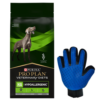 PRO PLAN Veterinary Diets  HA Hypoallergenic Suché krmivo pre psov 11kg + Česacia rukavica GRATIS