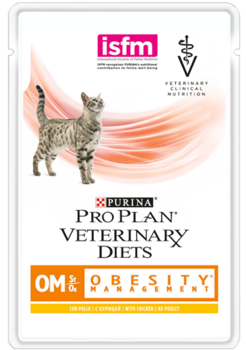 PRO PLAN Veterinary Diets OM St/Ox Obesity Management Kuracie krmivo pre mačky 85g