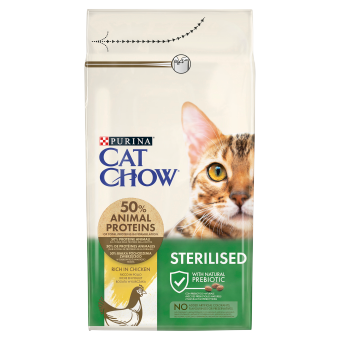 PURINA Cat Chow Sterilizované kuracie krmivo 1,5kg