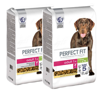 Perfect Fit™ - suché kompletné krmivo pre dospelé psy stredných a veľkých plemien, bohaté na kuracie mäso 2x11,5 kg