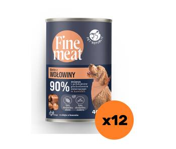 PetRepublic Fine Meat pokrm z hovädzieho mäsa 12x400g pre psov