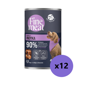 PetRepublic Fine Meat pokrm z morčacieho mäsa 12x400g pre psov