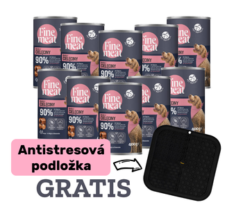 PetRepublic Fine Meat teľacie jedlo 10x400g pre psov + Antistresová podložka!