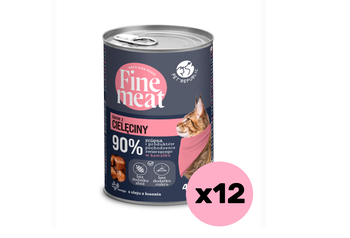 PetRepublic Fine Meat teľacie jedlo 12x400g pre mačky