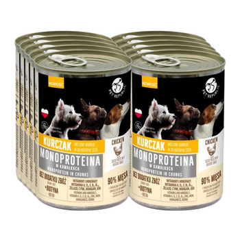 PetRepublic kuracie monoproteínové krmivo pre psov, kúsky v omáčke 10x400g