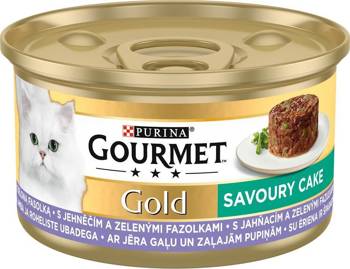 Purina Gourmet Gold Savoury Cake s jahňacím mäsom a zelenou fazuľkou 85g