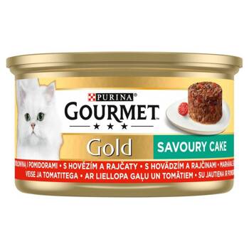 Purina Gourmet Gold hovädzie mäso v paradajkách 85g