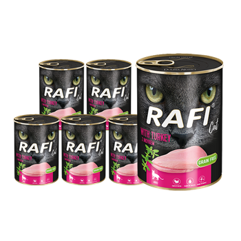 RAFI Cat Adult s morčacím mäsom 12x400g