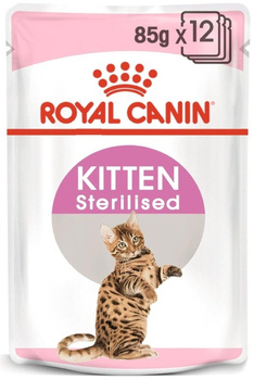 ROYAL CANIN Kitten Sterilised 12x85g mokré krmivo v omáčke pre mačiatka do 12 mesiacov, sterilizované