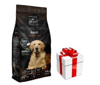 Rex Natural Range Adult Chicken & Rice 14kg + prekvapenie pre vášho psa GRATIS