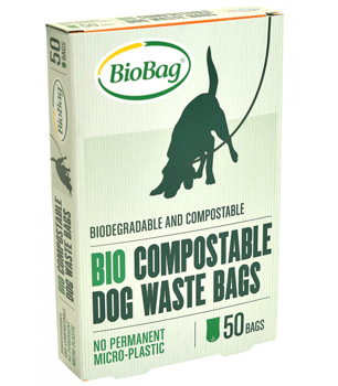 Sáčky na psie výkaly, BioBag Dog, 100% biologicky rozložiteľné a kompostovateľné, 20x32cm, 50 ks, BioBag