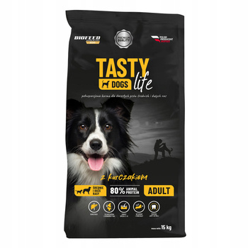 Tasty Dogs Life krmivo pre psov s kuracím mäsom 15 kg (stredné a veľké plemená)