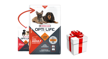 VERSELE-LAGA Opti Life Adult Digestion Mini 7,5kg + prekvapenie pre vášho psa ZDARMA
