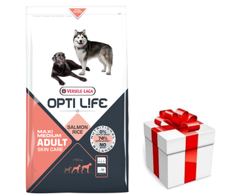 VERSELE-LAGA Opti Life Adult Skin Care Medium&Maxi 12,5kg + prekvapenie pre vášho psa ZDARMA