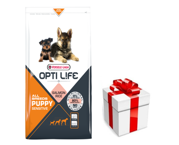 VERSELE-LAGA Opti Life Puppy Sensitive 12,5kg +  prekvapenie pre vášho psa ZDARMA